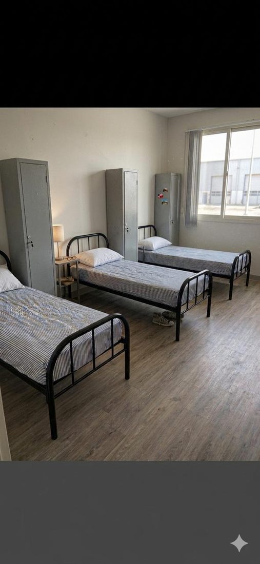 Single Metal Bed Frame with cabinet — Black — 